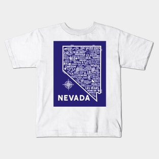Nevada Map Kids T-Shirt